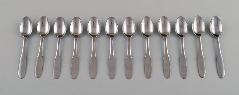 Georg Jensen, GJ Mitra steel cutlery. Set of 12 tea spoons.
