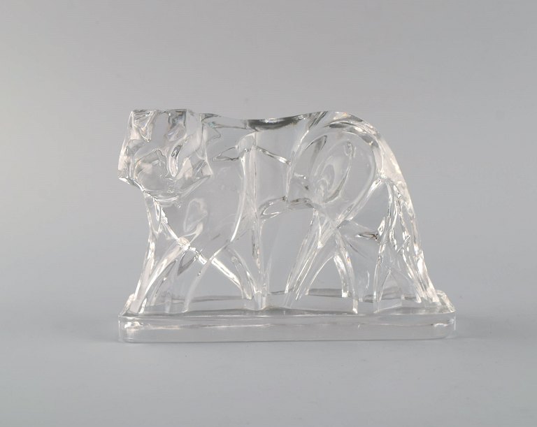 Georges Chevalier for Baccarat. Tiger in clear art glass. Designed 1925.
