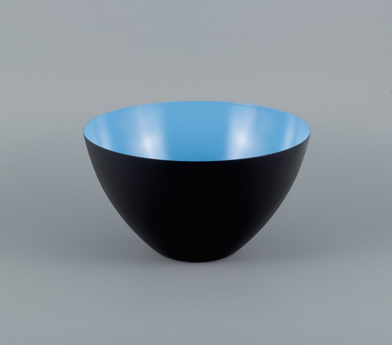 Turquoise "krenit" bowl in metal.
Design by Hermann Krenchel.