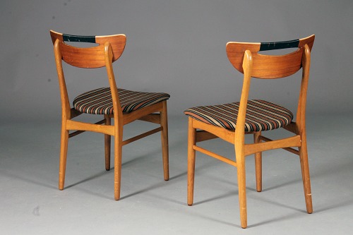 Www.antikvitet.net 4 stole. dansk design. teak, eg & uldbetræk ... Design dit eget skrivebord