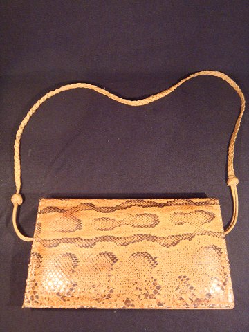 www.Antikvitet.net - Taske i slangeskind * (Phyton) * 25 cm Højde 14 cm