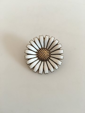 Michelsen Margurite/Marguerite Broche i Sterling Sølv/emalje