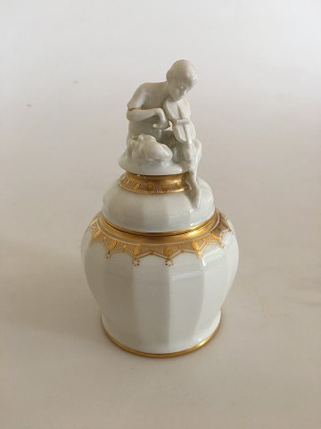 Bing & Grøndahl Hans Tegner låg vase med faun No 3172/1161