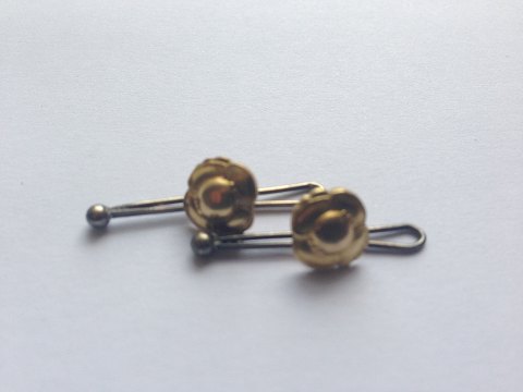 2 Georg Jensen Guld Knapper 18K No 100