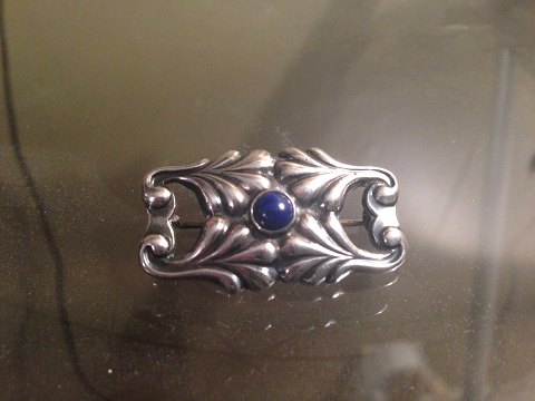 Georg Jensen Sterling Sølv Broche med Lapis Lazuli No 88