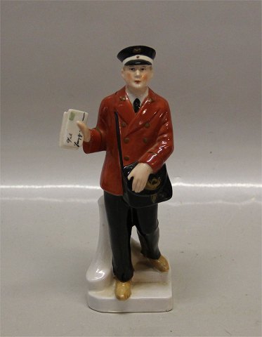 German Porcelain Marked  with crossed sword - Danish Postman 20 cm