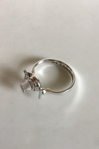 Georg Jensen Sterling Sølv Armbåndsur med Bjergkrystal No 231