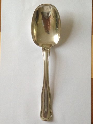 Georg Jensen Sterling Sølv Dobbeltriflet Stor Serveringsske 26cm