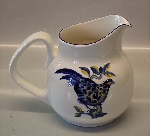 Royal Copenhagen Faience Blue Pheasant Chr. Joachim Aluminia Pitcher 15 cm  
