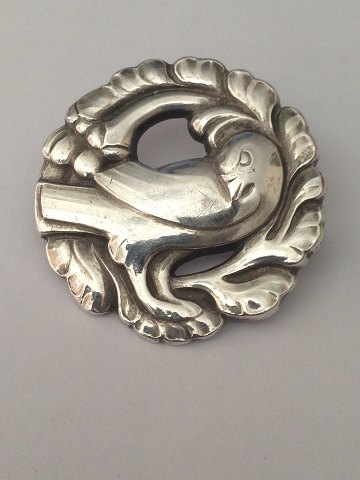 Georg Jensen Sterling Sølv Broche Due No 134 fra 1933-1944