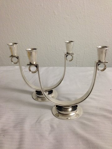 Par Georg Jensen Sterling Sølv lysestager No 623