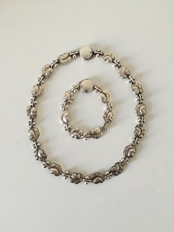 Georg Jensen Sterling Sølv Halskæde og armbånd No 96 og 96A