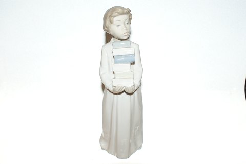 Large Spanish Nao Figure, Girl with books