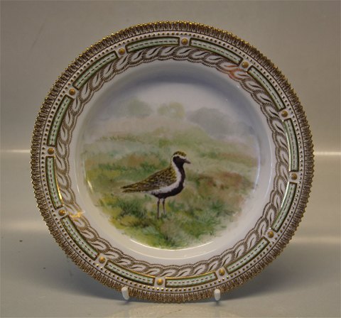 Flora Danica Danish Porcelain 240-3549 A "Glover" Dinner plate 25.5 cm Fauna 
Danica "Charadrius apricarius", Game Plates (1965) 1st. Factory