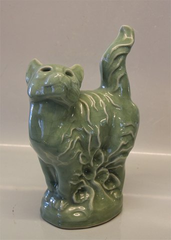 Royal Copenhagen Art Pottery 20134 RC Cat, standing 29.5 cm, Knud Kyhn May 1927 
Celedan Glaze
