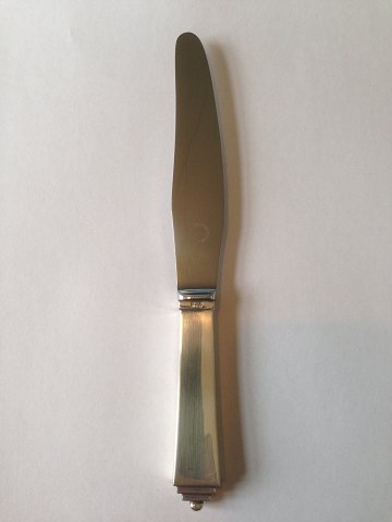 Georg Jensen Pyramide Sterling Sølv Frokostkniv med kort skaft No 023