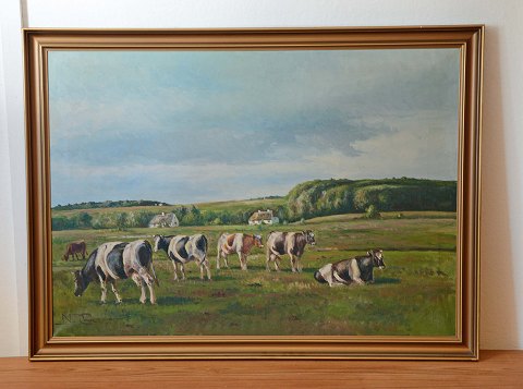 Landskab af Niels Peter Christiansen.
79x106,5 cm.