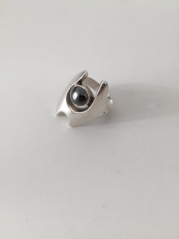 Georg Jensen Sterling Sølv Ring med Hæmatit No 139