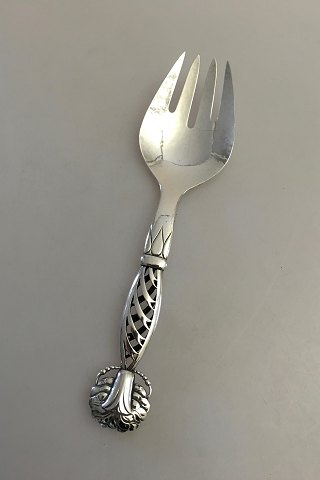 Georg Jensen Sterling Sølv Ornamental Serveringsgaffel No 83