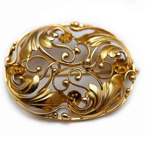 Viggo Wollny, a brooch in 14k gold