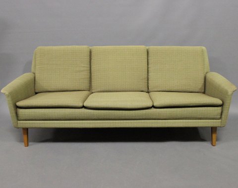 3 pers. DUX Sofa - Grønt Uld - Folke Ohlsson - Fritz Hansen - 1960