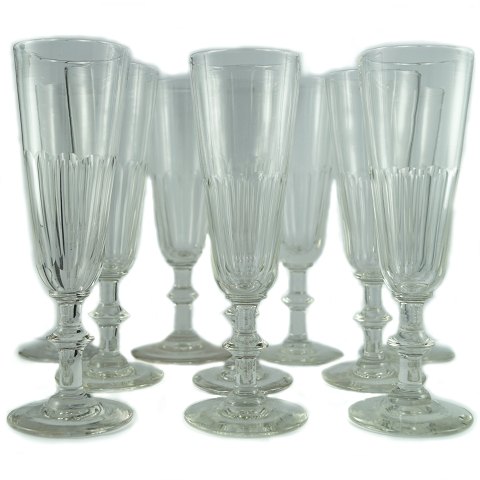 Champagne glass flutes; Christian VIII/Berlinois