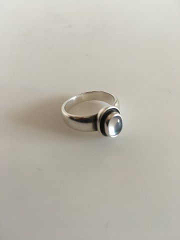 Georg Jensen Sterling Sølv Ring med Lys Sten No 46C