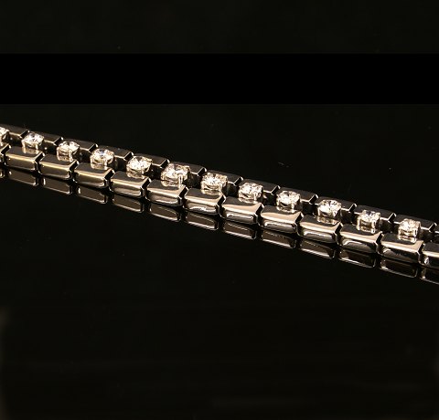 Wristband with 15 diamonds, 14ct white-gold