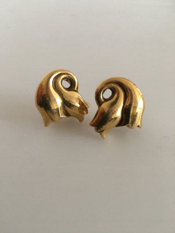 Georg Jensen 18K Guld Øreklips No 339