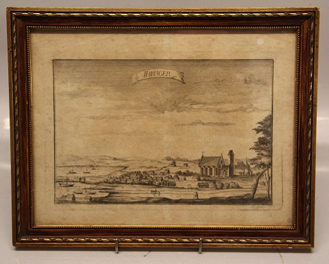 Original 1767 Etching of Mariager 32 x 25 cm