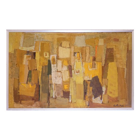 Svend Saabye, 1913-2004, Öl auf Leinen. Signiert. 
Lichtmasse: 75x119cm. Mit Rahmen: 79,5x123,5cm