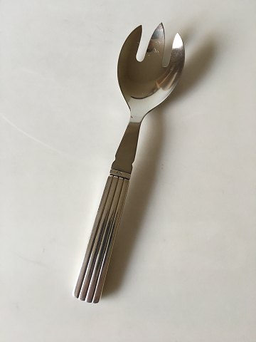 Georg Jensen Bernadotte Serveringsgaffel i Sterling Sølv og Rustfrit Stål No 
110B