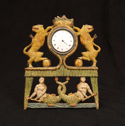 Wall mounted pocketwatch stand. Denmark circa 
1750. H: 22cm. W: 18cm