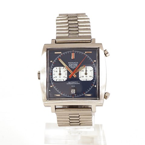 A rare Heuer Monaco ref. 1133B. Automatic. Year 
1970. 40x40mm. Very good condition