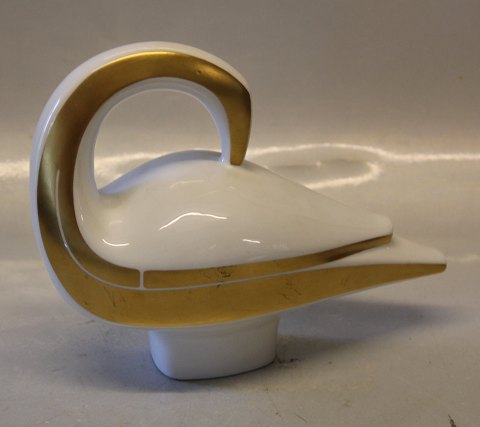 B&G Porcelain B&G 4202 Swan, Modern 21 cm, Guld, Agnethe Joergensen