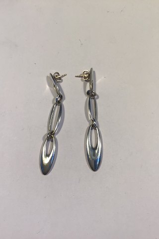 Georg Jensen Sterling Sølv Øreringe No 500 Zephyr