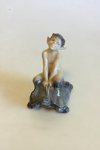 Royal Copenhagen Figur af Faun på skildpadde No 858 PMN