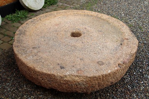 Millstone in granite from 19th Century.
Diameter 175 cm.