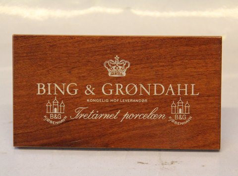Bing & Grøndahl Træskilt 7 x 13 cm 

