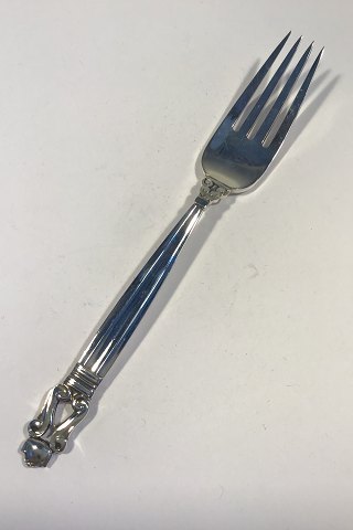 Georg Jensen Sterling Sølv Konge Middaggaffel, Stor No 002