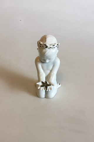 Bing & Grøndahl Blanc de Chine Figur af Havbarn med søstjerne No 2265