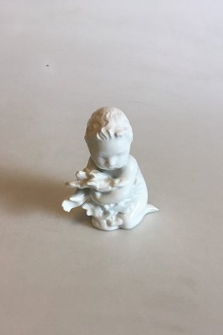 Bing & Grøndahl Blanc de Chine Figur af Havbarn med tang No 2266