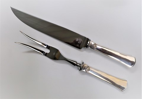 Hans Hansen. Silver cutlery (830). Arvesölv no.5. Carving set. Length 28.5 cm.