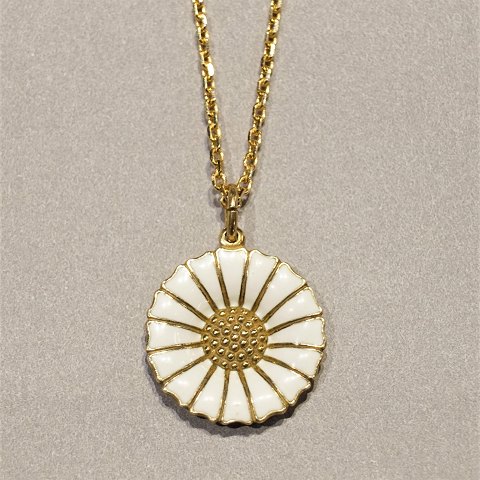 A. Michelsen; A Daisy necklace of gilt sterling silver and enamel 18 mm