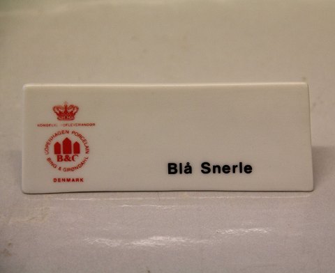 Blå Snerle Bing & Grøndahl Reklame Skilt for Blå Snerle  ca 4 x 10 cm
