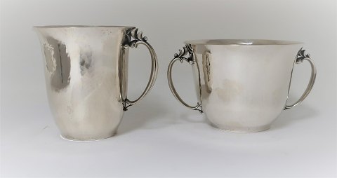 Georg Jensen. Sterling (925). Sugar & creamer. Design Harald Nielsen. Model 456. 
Produced 1933 - 1945.