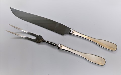 Hans Hansen. Sølvbestik. Susanne.  Forskærersæt. Sterling (925). Længde 28 cm.