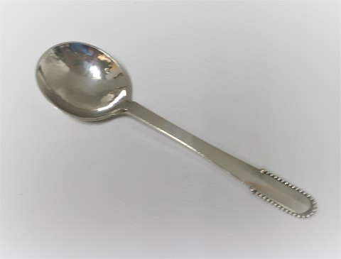 Georg Jensen. Silver cutlery. Sterling (925). Beaded. Bouillon spoon. Length 14 
cm.