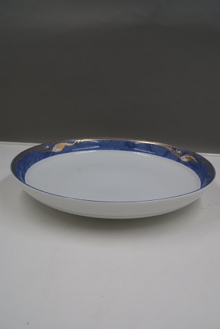 Blå Magnolia porcelæn, runde skåle 25cm