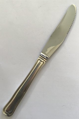 Georg Jensen Sterling Silver Dobbeltriflet Middagskniv No 014 (Langt skaft, 
grill skær)